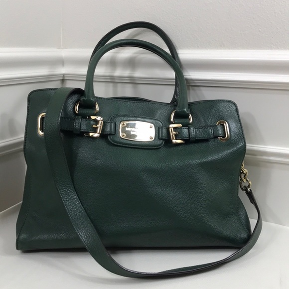 Micheal kors Hamilton bag green excellent - Picture 2 of 8